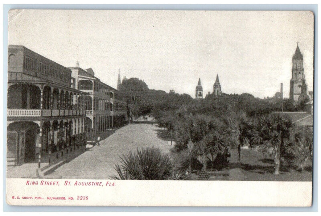 c1905 King Street St. Augustine Florida FL Antique Unposted Postcard