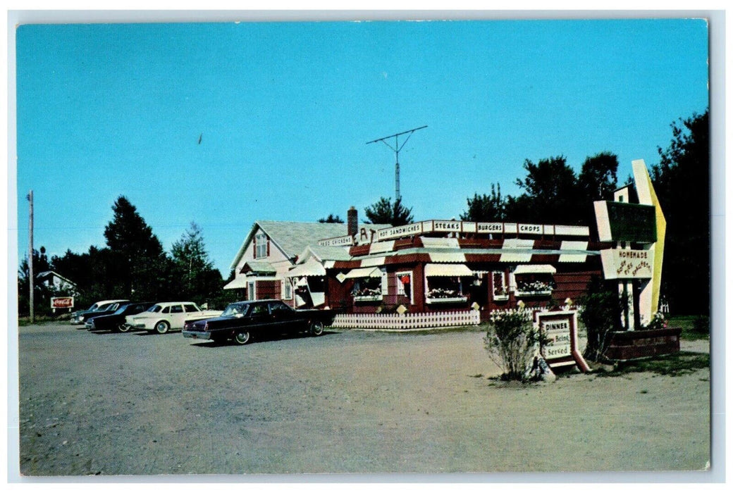 c1960 Sunset Restaurant Beautiful Adirondacks Tupper Lake New York NY Postcard