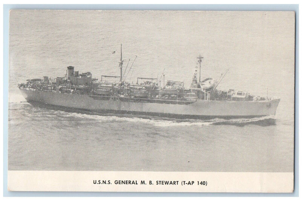 c1940 U.S.N.S. General M.B. Stewart Military Sea Transportation Service Postcard