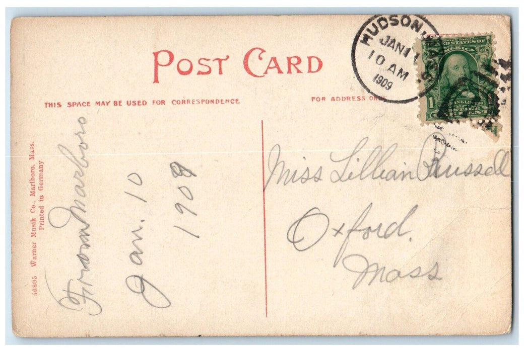 1909 St. Ann's Academy Building Marlboro Massachusetts MA Antique Postcard