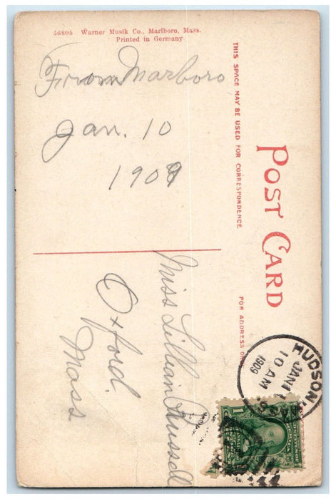 1909 St. Ann's Academy Building Marlboro Massachusetts MA Antique Postcard