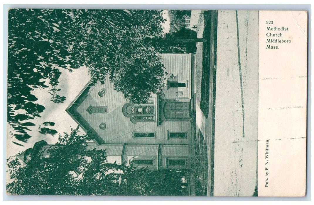 Methodist Church Front View Middleboro Massachusetts MA Unposted Postcard