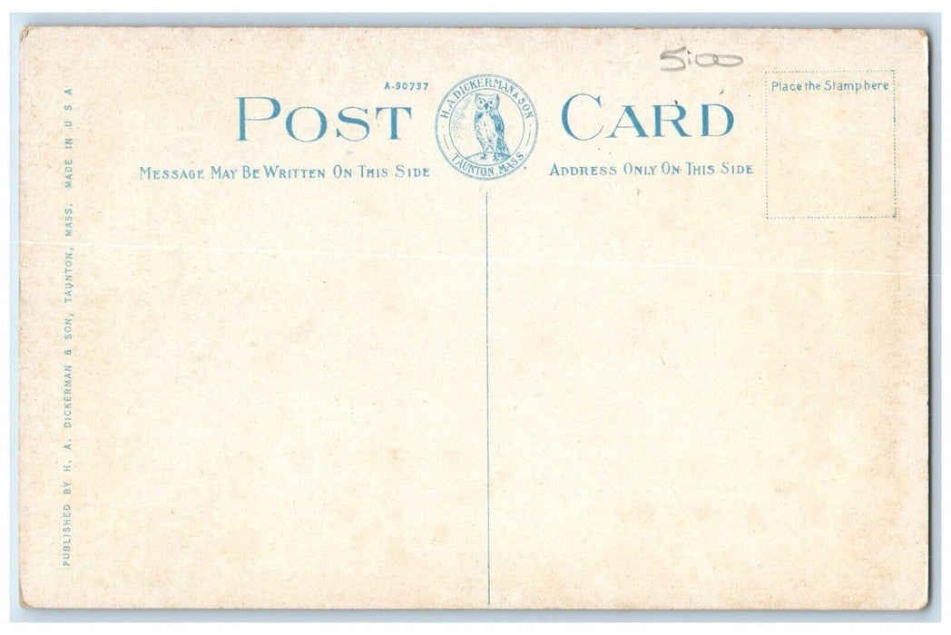 c1910's Congregational Church Middleboro Massachusetts MA Antique Postcard