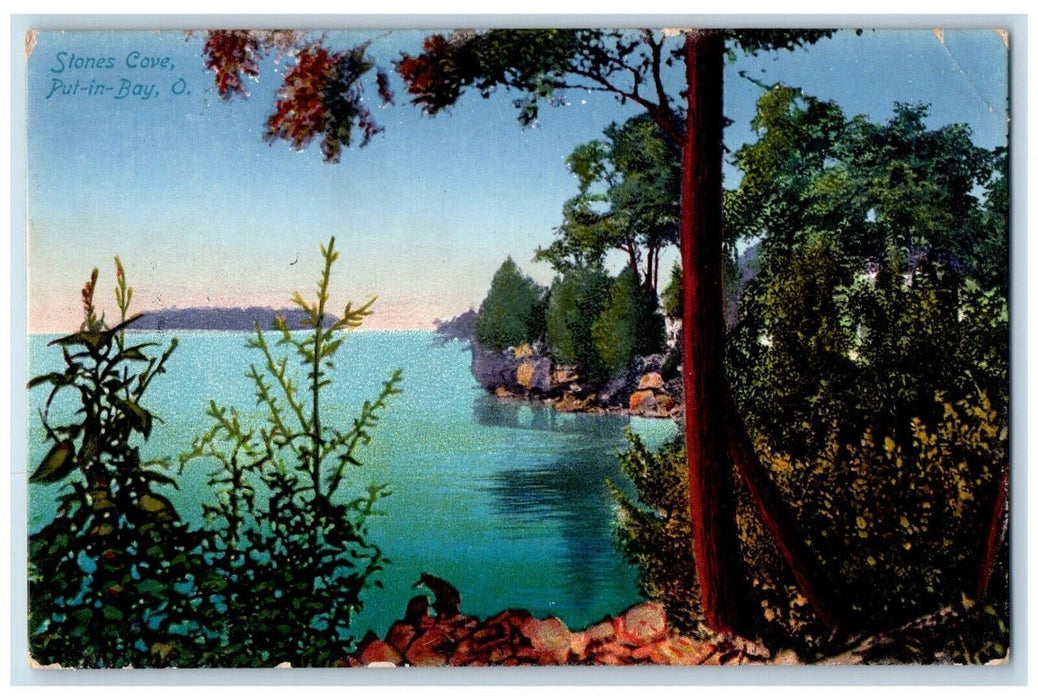 1909 Stones Cove Put-in-Bay Scenic View Lake Ohio OH Vintage Antique Postcard