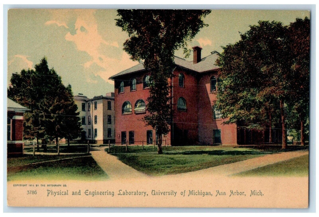 c1905 Physical Engineering Laboratory University Michigan Ann Arbor MI Postcard