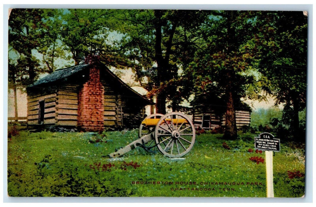 1910 Brotherton House Chikamaugua Park Chattanooga Tennessee TN Antique Postcard