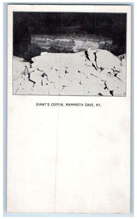 c1905 View Of Giant's Coffin Mammoth Cave Kentucky KY Antique Unposted Postcard