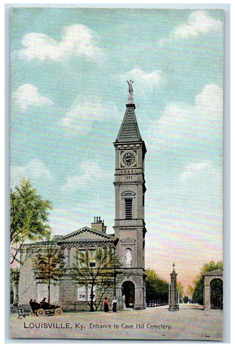 Entrance To Cave Hill Cemetery Louisville Kentucky KY Tuck's Antique Postcard