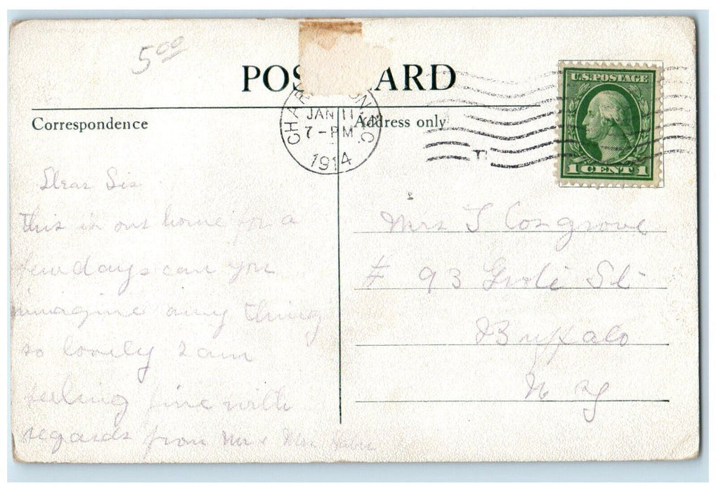 c1914 Clyde Steamship Co. S.S. Apache General Offices Broadway New York Postcard
