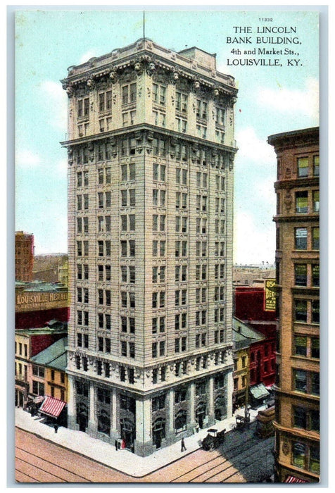 The Lincoln Bank Building 4th And Market Street Louisville Kentucky KY Postcard