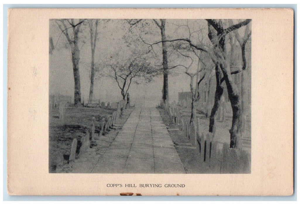 c1910's Copp's Hill Burying Ground Massachusetts MA Unposted Antique Postcard