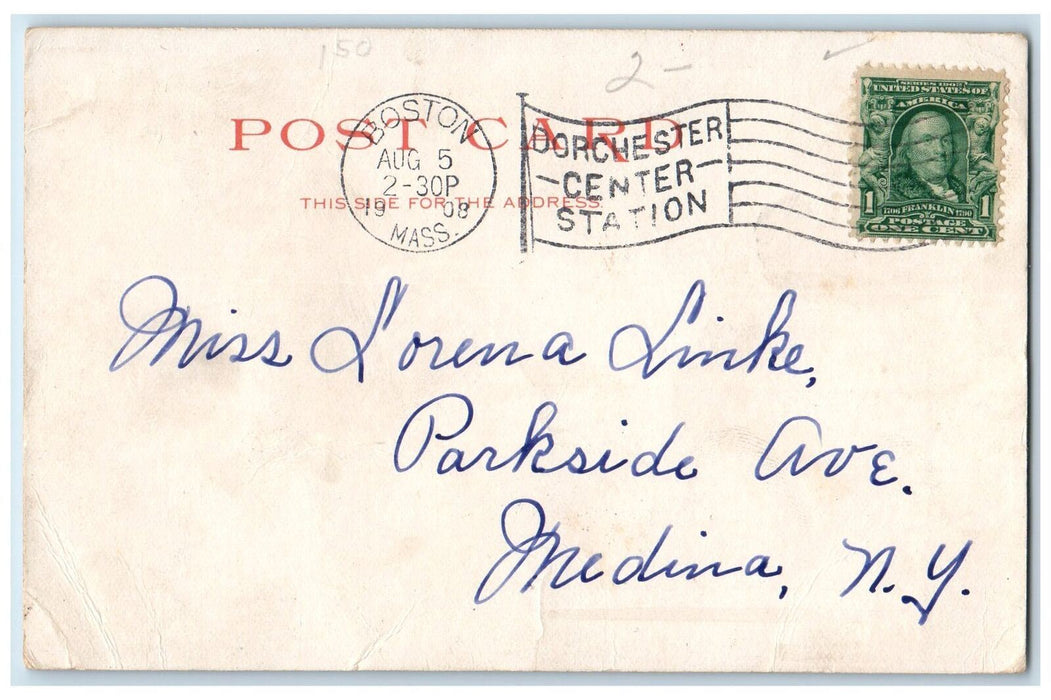 1908 Descent Into Subway Public Gardens Boston Massachusetts MA Antique Postcard