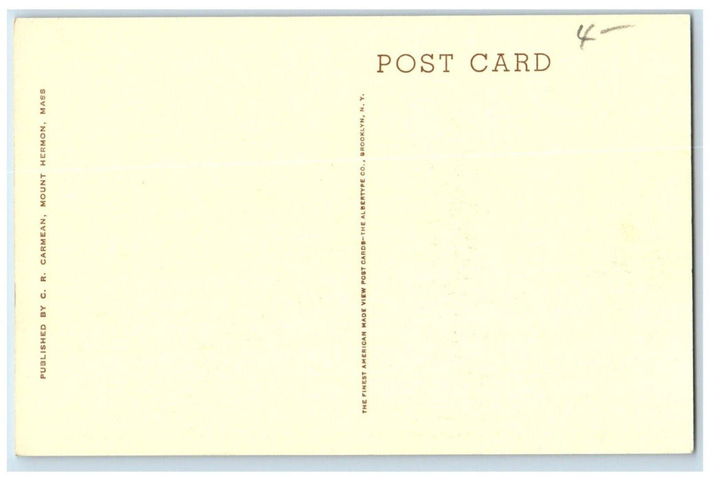Holbrook Hall Administration Building Mount Hermon Massachusetts MA Postcard