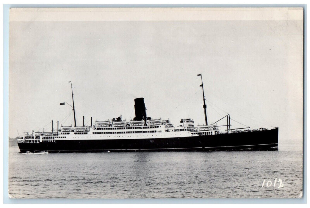 1923 Steamship California Passenger Ship RPPC Photo Postcard