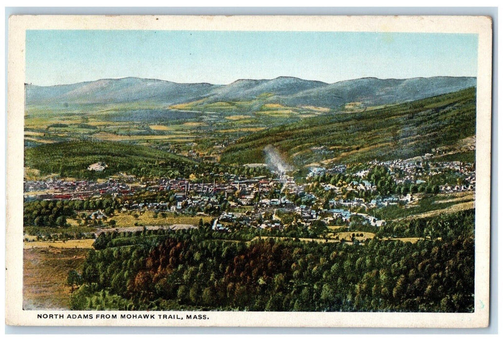 c1930's North Adams From Mohawk Trail Middleboro Massachusetts MA Postcard