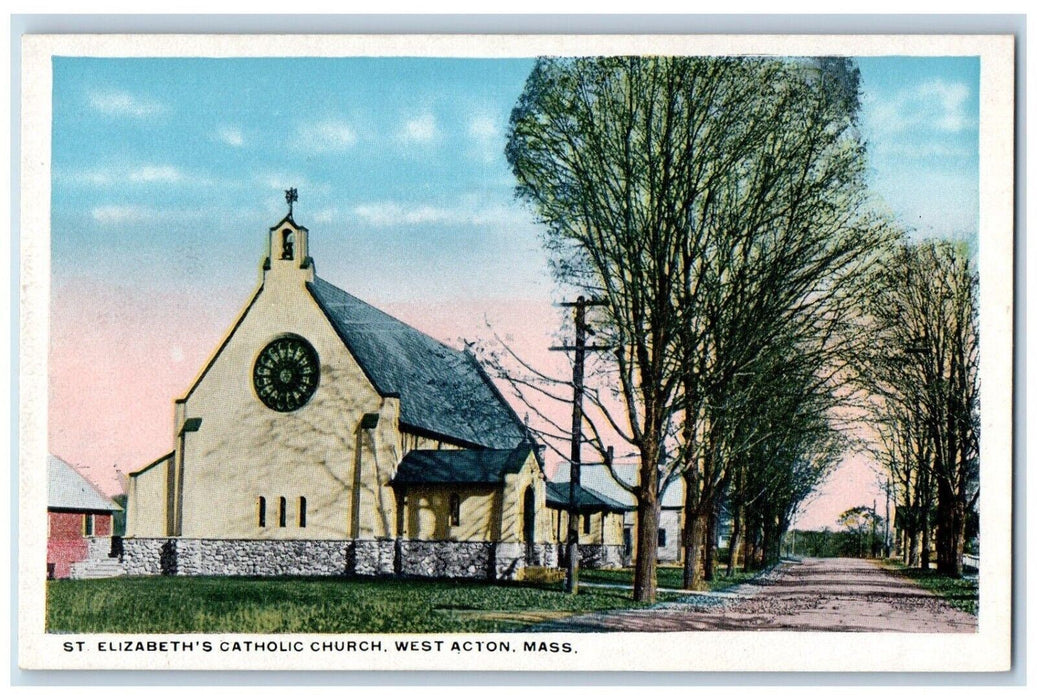 c1910's St. Elizabeth's Catholic Church West Acton Massachusetts MA Postcard
