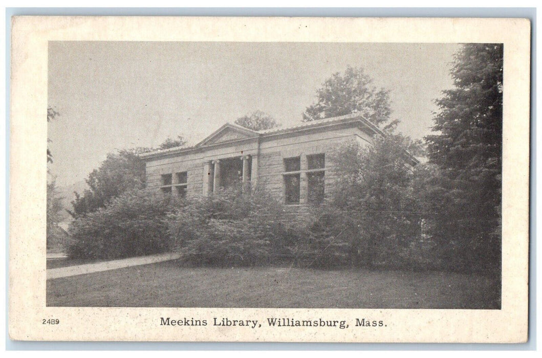 Meekins Library Building Williamsburg Massachusetts MA Unposted Vintage Postcard