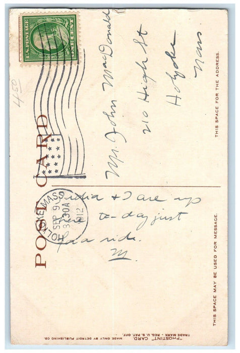 0919 The By-Pass MT. TOM Railway Rowland Thomas Trolley Holyoke MA Postcard