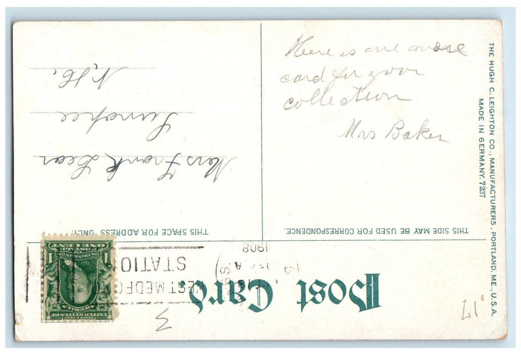 c1910's Congregational Church West Medford Massachusetts MA Antique Postcard