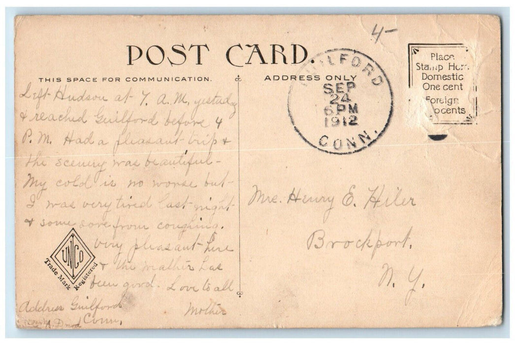 1912 Mountain Park MT. Tom Trolley Railroad Massachusetts MA Antique Postcard