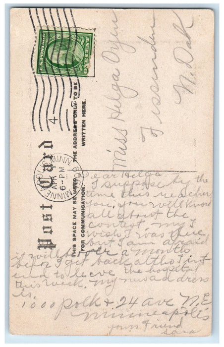 1909 Creek Scene Near Twin Cities Minneapolis Minnesota MN Antique Postcard