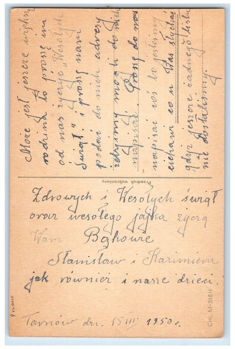 c1910's Happy Easter Chick Eggs Pipe Berry Poland Posted Antique Postcard