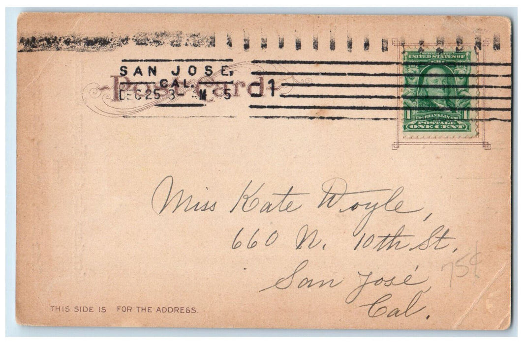 Poplar Avenue College Of Notre Dame San Jose California CA Antique Postcard