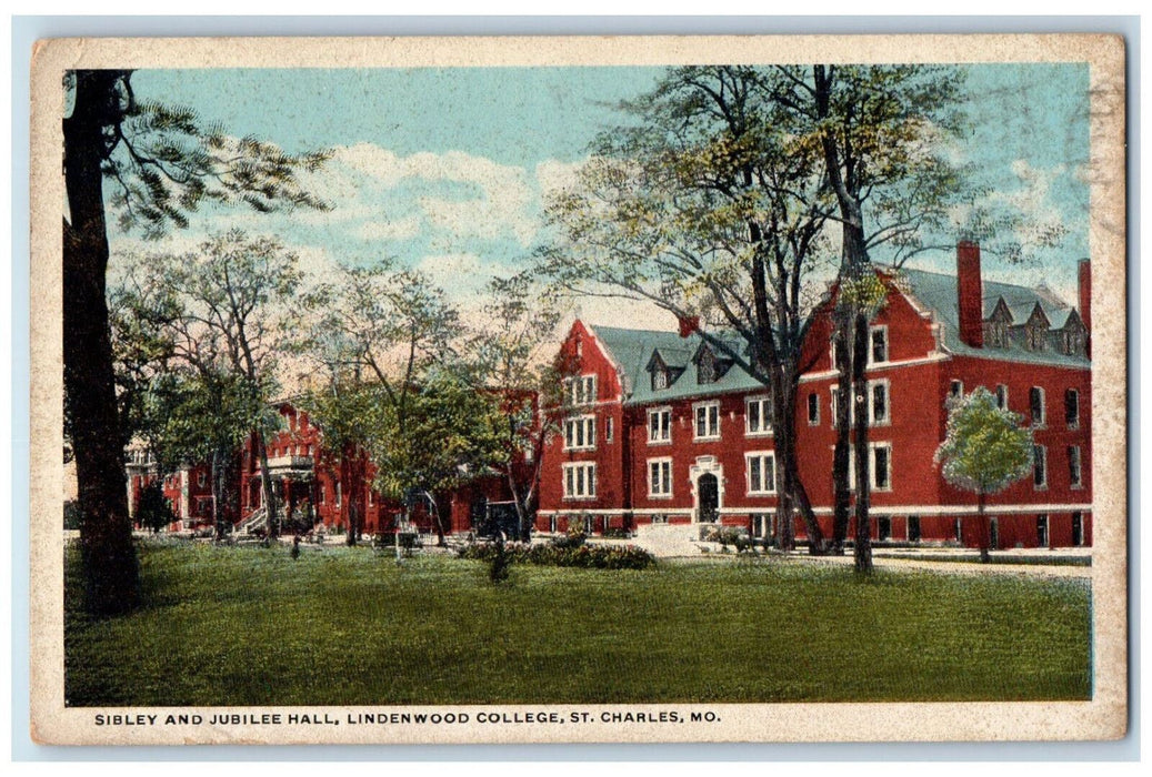 Sibley And Jubilee Hall Lindenwood College St. Charles Missouri MO Postcard