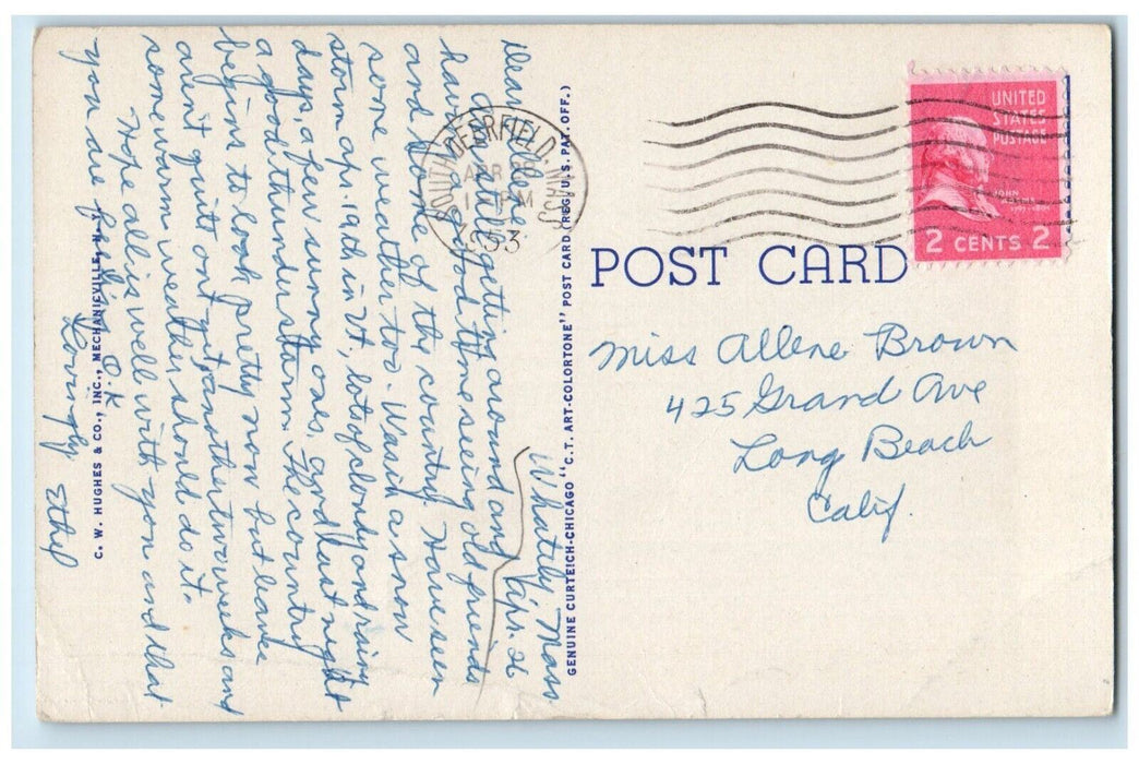 1953 Stamford Valley VT Green Mountains Western Summit Mohawk Trail MA Postcard
