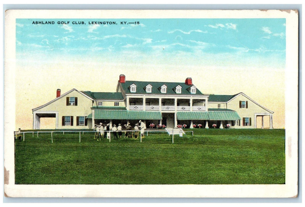 Scene At Ashland Golf Club House Lexington Kentucky KY Vintage Unposted Postcard