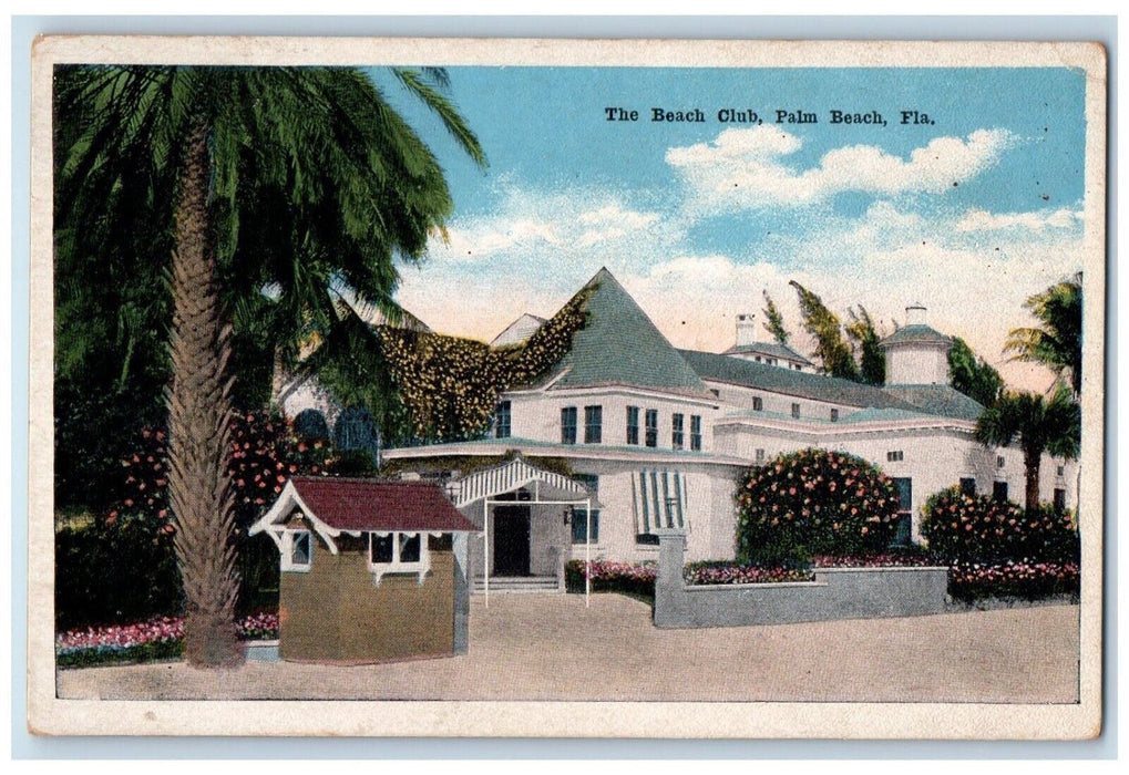c1920's Entrance of The Beach Club Palm Beach Florida FL Unposted Postcard