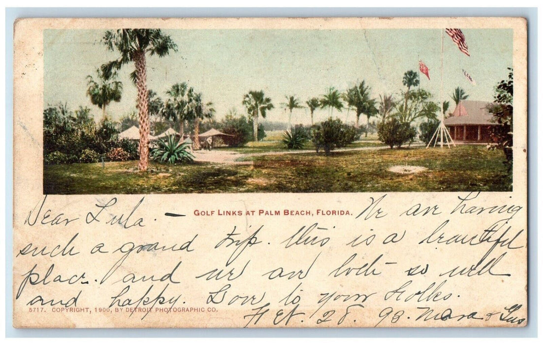 c1900's Golf Links at Palm Beach Florida FL Antique Posted PMC Postcard