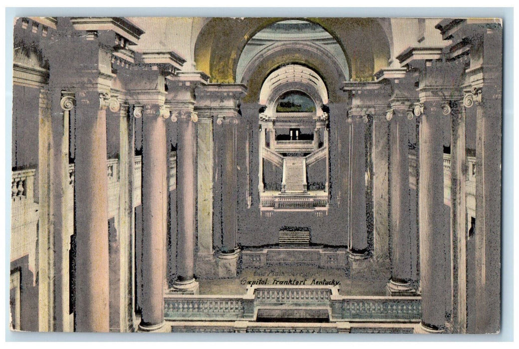 State Capitol Interior Scene Frankfort Kentucky KY Antique Posted Postcard