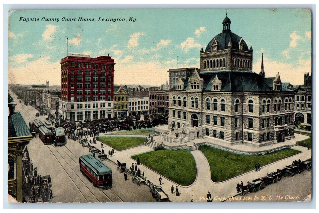 1911 View Of Fayette County Court House Lexington Kentucky KY Antique Postcard