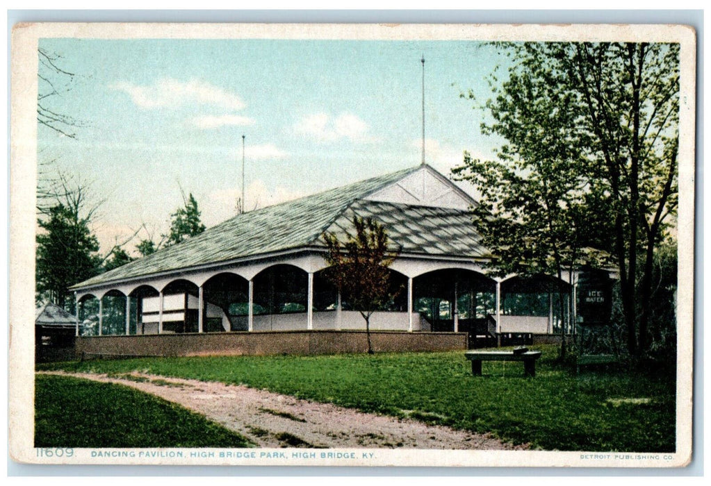 View Of Dancing Pavilion High Bridge Park Kentucky KY Phostint Antique Postcard