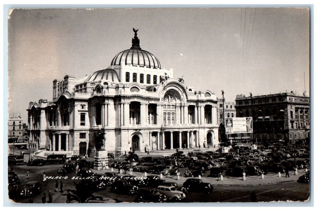 c1930 Palacio de Bellas Artes Opera House Mexico City Censor RPPC Photo Postcard