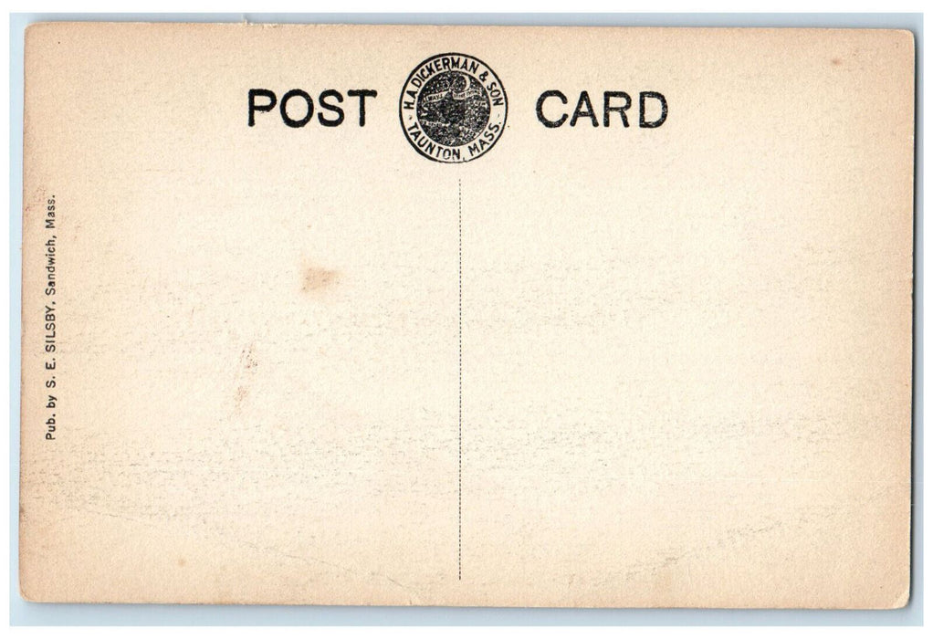 c1940's An Old House Sandwich Massachusetts MA Unposted S.E. Silsby Postcard
