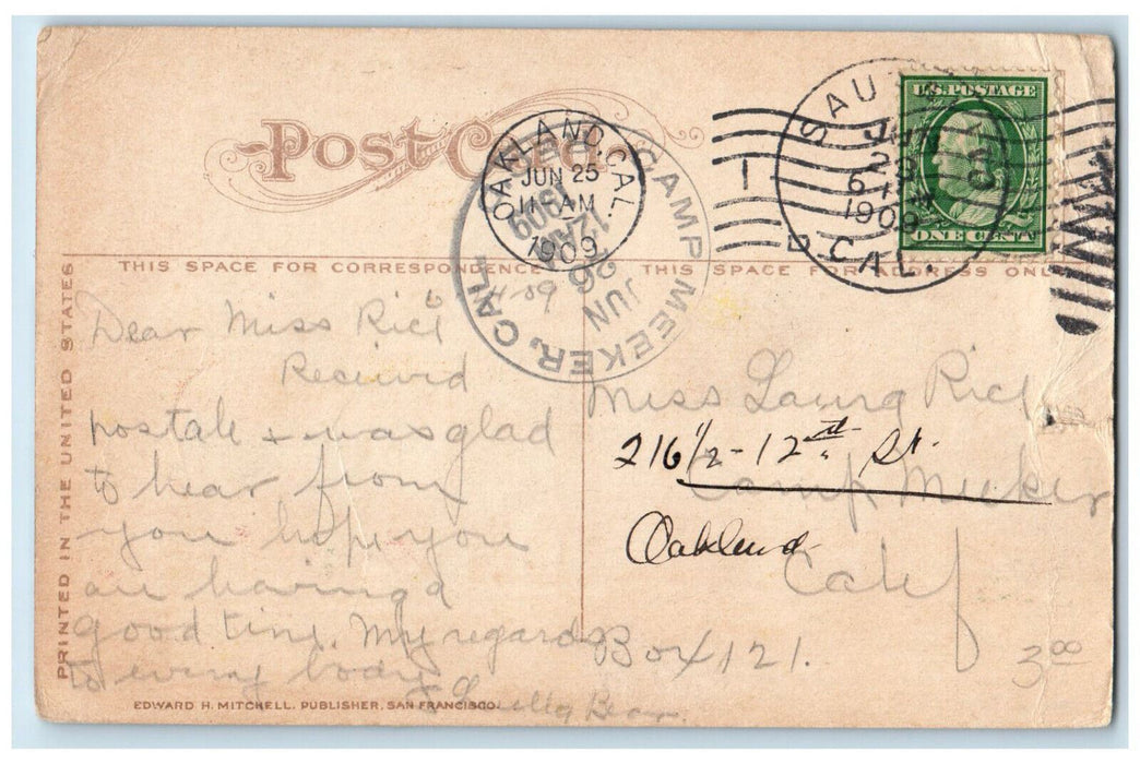1909 Tolman Hall Know As Long Hall Mills College California CA Antique Postcard