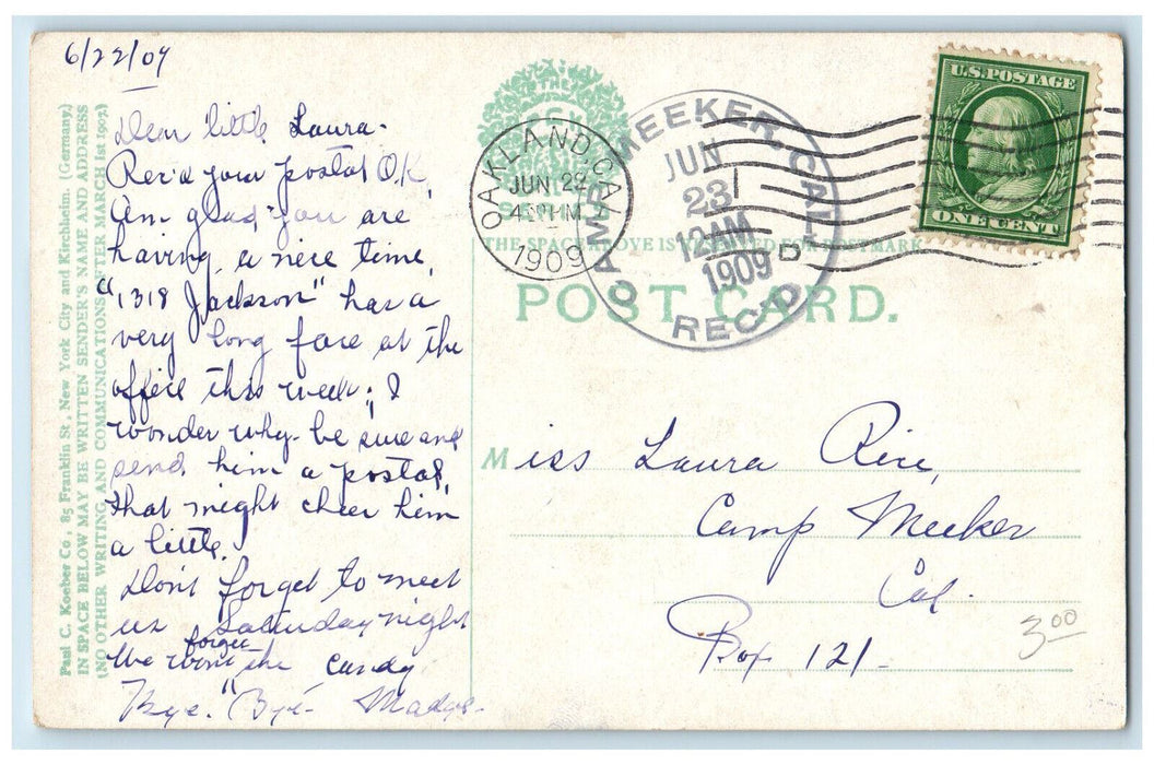 1909 View Of Mechanics Building University Of California Berkeley CA Postcard