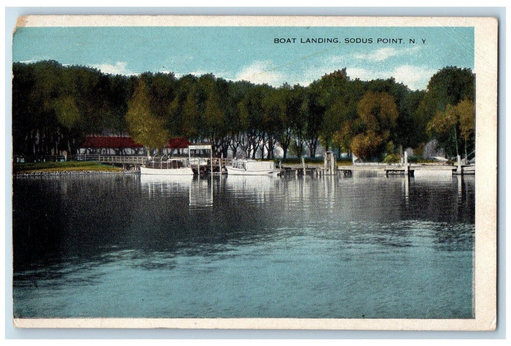 1917 View Of Boat Landing Sodus Point New York NY Posted Antique Postcard