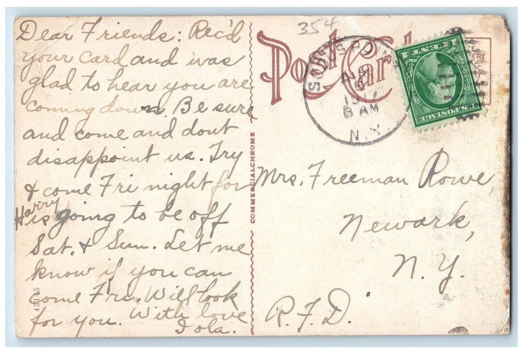 1917 View Of Boat Landing Sodus Point New York NY Posted Antique Postcard