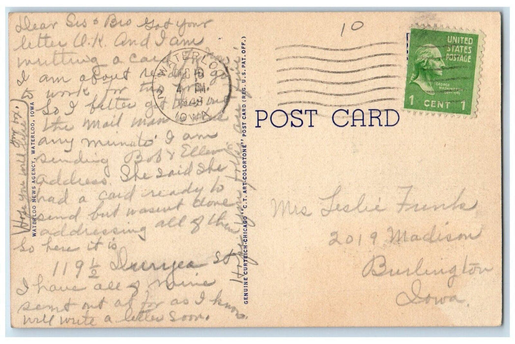 1949 The Little Brown Church in the Vale at Nashua Iowa IA Vintage Postcard