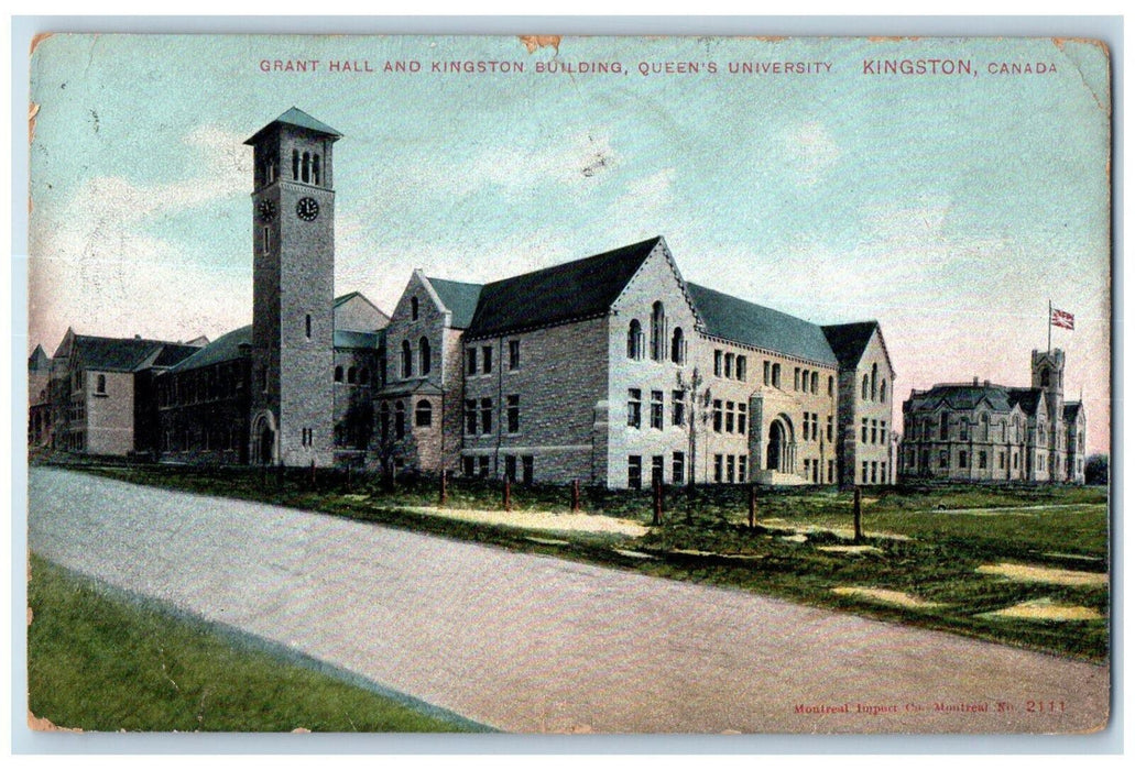 1906 Kingston Building Queens University Kingston Canada Cassadaga NY Postcard