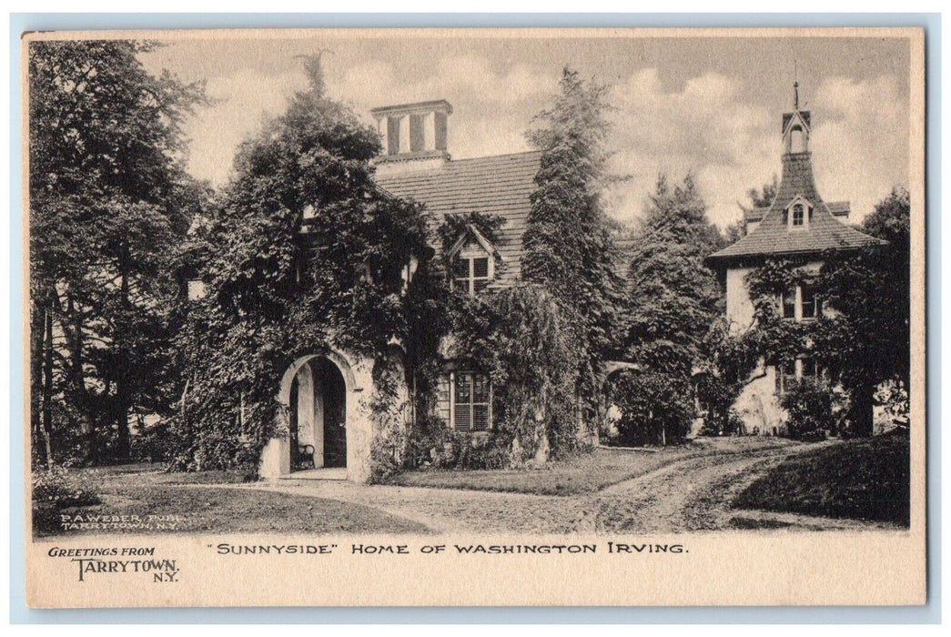Sunnyside Home Of Washington Irving Tarrytown New York NY, Greetings Postcard