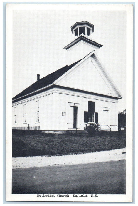 c1940's Entrance View Methodist Church Enfield New Hampshire NH Postcard