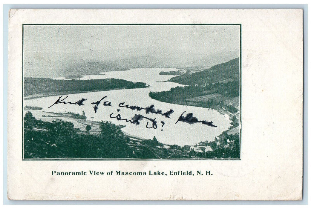 1906 Panoramic View of Mascoma Lake Enfield New Hampshire NH Postcard