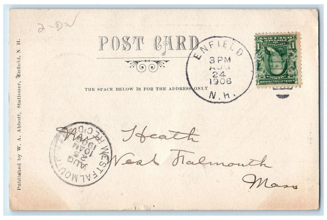 1906 Panoramic View of Mascoma Lake Enfield New Hampshire NH Postcard