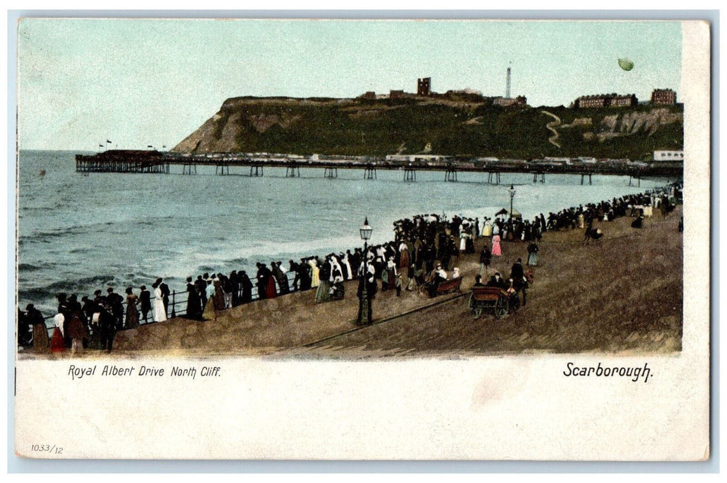 1910 Royal Albert Drive North Cliff Scarborough England Antique Postcard