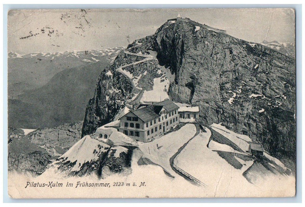 1906 Pilatus-Kulm im Fruhsommer Kriens Switzerland Antique Posted Postcard