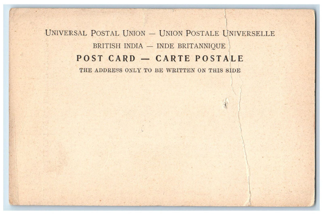 c1905 The Horse Court of Sri Rangam Trichinopoly India Antique Postcard